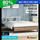 ALFORDSON Metal Bed Frame Double Size Mattress Base Platform Foundation Wood