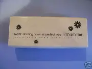 PENNY BLACK RUBBER STAMPS I'M SMITTEN SWEET YOU NEW wood STAMP last one