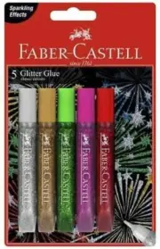 Solvent-Free Classic Glitter Glue, Assorted – Pack of 5, (85-405105-12)