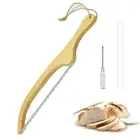 Bow Design Wooden Bread Knives Serrated Knives Fiddle Bow Slicer Toast