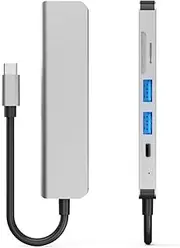 USB-C Hub 6 in 1 Adapter HUB Multiport USB 3.0 Reader Type-C for Laptop PC Accessory