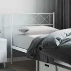 vidaXL Metal Headboard White 107 cm King Single BMG