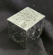 184.5 Grams Muonionalusta Etched Meteorite Sliced With Widmanstätten Pattern