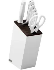 [Wusthof] Classic Design Block Set with Santoku 7 Piece in White