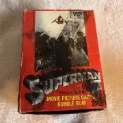 VINTAGE Superman II Topps Cards Wax Box 34 Unopened Packs 1981