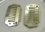 Hair comb, silver-plated stainless steel, 28x16mm with 4 holes x 4