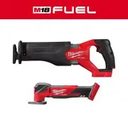 Milwaukee SAWZALL Reciprocating Saw + Oscillating-Tool 18V Cordless (Tool-Only)