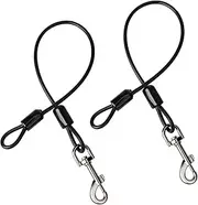 Enbluy Chew Proof Dog Leash - Metal Cable Lead No Tangle Multiple Dog Leashes for Small and Medium Dogs for Collars and Harnesses (2 Pack)