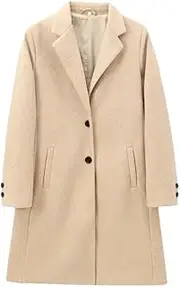 [Generic] Women's Long Wool Blends Parkas Warm Winter Jacket Demi-Season Large Size Long Sleeve Coats Outerwear