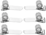 Gadpiparty 6pcs Portable Single-Hole Pen Holder Notebook Clip Pen Clip Journal Pen Holder Pen Holder Clip Retro Book Pen Holder Metal Clip Holder for Pens Journal Clip Stainless Steel Silver