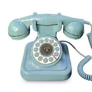 Audio Guest Book Phone Retro Rotary Style Antique Audio Guestbook Phone Message Voice Recorder Vintage Phone Blue