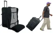 Rockville SB15 v2 Rolling Travel Bag w/Wheels For Most 15" DJ PA Speakers+Stands
