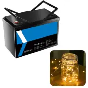 12V 100Ah Lithium Battery LiFePO4 Stockholm Christmas Lights LED 100pc