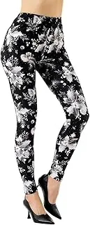 [Ndoobiy] Printed Leggings Basic Cheap Patterned Leggings Yoga Workout Leggings Women Girls Spandex Leggings L2