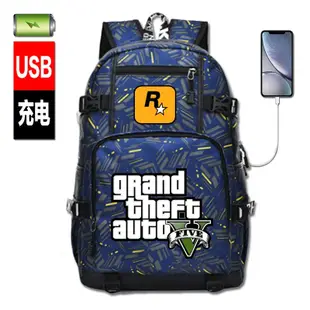 【路漫】GTA 書包 GTA 包包 周邊 後背包 牛津布 遊戲 PC遊戲周邊 5遊戲 收納包