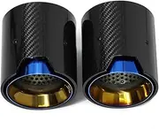 Muffler tip, 2pcs/lot Car Exhaust Tip Compatible For BMW 2 Series F22 F23 M235i M240i F20 F21 M135i M140i PerCompatible For Mance Carbon Fiber ID60mm Muffler Tip(1pc)