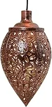Outdoor Solar Lights Iron Garden Pendant Hollow Out Cone Light Metal Butterfly Hanging Lanterns