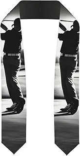 [EdWal] Black and White Golfs print Graduation Stole and Sash Class for Unisex Adult Honor Stole Honor Stole of 2025
