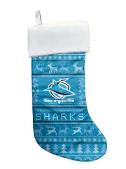 Cronulla Sharks NRL Christmas Stocking Gift Bag Sock Xmas Hanging Ornament