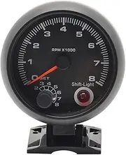 PMGMZPGPMA 3.75 Inch 80mm Auto Racing Car 0-8000 RPM Gauge with Shift Light Gasoline Engine 4-6-8 Cylinder Tachometer Meter Automobile Tachometer(AA)