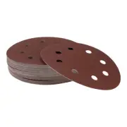 Sandpaper Round 180x180mm 240 Grit 50 Pcs Red Hook & Loop Sanding Sheets