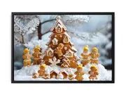 Gingerbread Tree Framed Print Fine Art Poster Print