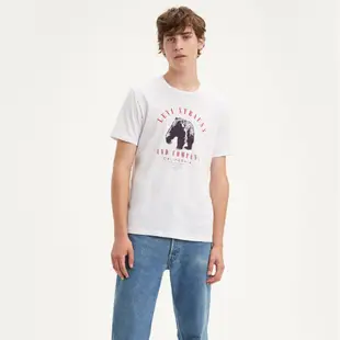 Levi's T恤 短袖 男裝 Bear 熊 T恤 短袖 短T-Shirt 圓領 純棉 L10670 白色(現貨)