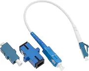 eMagTech LC/UPC-SC/UPC Fiber Optic Patch Cable Singlemode Simplex Fiber Optic Jumper Optical Patch Cord with Fiber Optic Adapters and Couplers 20CM