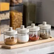 Seasoner Storage Oil Dispenser Condiment Seasoning Spice Jar for Home Kitchen