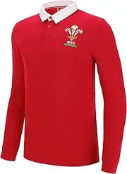 [Macron] Unisex WRU Merch Ca Groc Poly Cotton Rugby Jersey