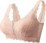 [UPGENT] Front Closure Prosthetic Bras Breast Reconstruction Surgery Mastectomy Bras for Women Sexy Lace Vest Everyday Bra (Color : D1, Size : XXL/XX-Large)