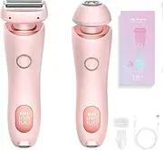 Proustore Razor, Glide Pro 3.0 Razor For Women, 2 in 1 Wet & Dry Waterproof Electric Razors,with Removable Head for Women Private Area, Armpits, Legs, Face (Pink)