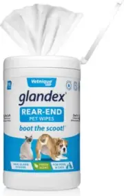 Vetnique Labs Glandex Dog Wipes Cleansing & Deodorizing Anal Gland Hygienic Cats