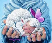 Canvas Nursery Art Print Sheep Lamb Pink Blue Baby Room Wall Decor 20x24 C Togel