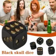 1pc 2*2cm Black Shell Dice 3d Skull D6 Dice Decorative Dices Creative Game R1R4