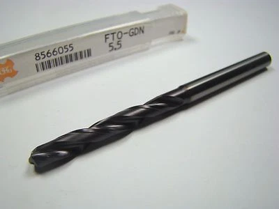 OSG Carbide Jobber Length Drill Bit 5.50mm 140° 2FL RH FTO-GDN 8566055
