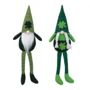 Patricks Day Decor Handmade Patricks Day Gnome Plush Tomtes with Clovers Long