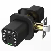 Square Door Knob with Keypad, Keylees Entry Door Lock with Cylinder, Auto Loc...