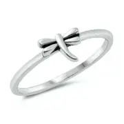 Dragonfly Ring Genuine Sterling Silver 925 Oxidized Face Height 6 mm Size 10