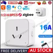 Smart AU Plug Outlet Switch WiFi / Zigbee Socket Voice Control for Alexa Google