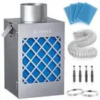 Metal Dryer Vent Box, Indoor Dryer Vent, Safety Vent Flap, Dryer Lint Trap, I...