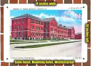 METAL SIGN - Virginia Postcard - Barrack 'C,' 'Marine Barracks,' Quantico, Va.