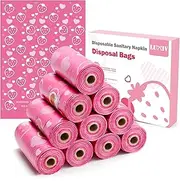 150Pcs Luxiv Pink Sanitary Napkin Disposal Bags - Portable Personal Care Bags for Tampons, Women's Privacy Handling, and Diaper Sack
