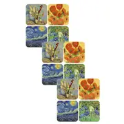 3x 4pc Gibson Gifts Artists Coaster Dining Table Heat Protector Square 10cm