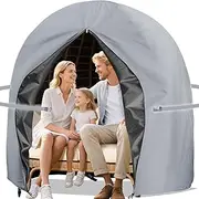Double Egg Chair Cover - Waterproof, Hanging, 420D Heavy Duty, Oxford Fabric, Windproof, Anti-UV, 230 x 200cm (Grey)
