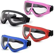 Dorekim 4 Pack Ski Goggles, Snowboard Snow Goggles for Men Women Kids Adult Youth, UV Protection Anti-fog Motorcycle Goggles