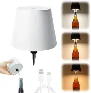 Wireless Bottle Lamp, Portable LED Wireless Bottle Lamp with 3 Modes Light Dimmi