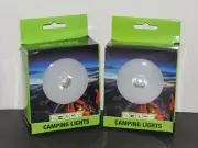 X2 LED Camping Outdoor Hanging Lantern Light Rechargeable Flashlight Usb