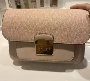 Michael Kors Sloan Editor Medium Flap Messenger + dust bag- DK Powder Blush