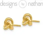 Designs by Nathan | 14k Yellow Gold Trinity Knot Earrings
